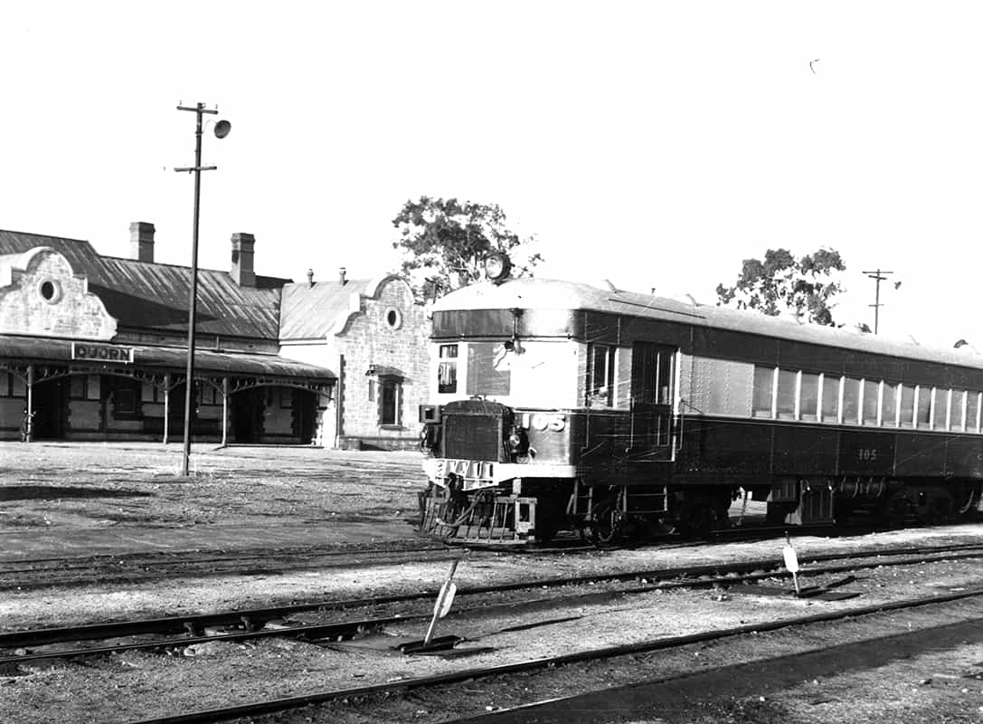 First rail car to leave Quorn replacing the steam mixed on 1 July 1957 ...